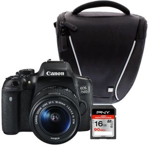 CANON 750D 18-55 S DFIN + Sacoche + Carte 16Go