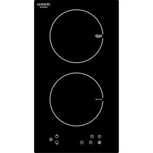 OCEANIC TI2Z1B - Table de cuisson induction-2 zones-3500W-L28,8xP52cm-Rev?tement verre-Noir