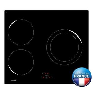 OCEANIC OCEATI3Z1B Table de cuisson ? induction-3 zones-4900W-L59xP52cm-Rev?tement verre-Noir