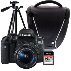 CANON 750D 18-55 S DFIN + Trépied + Sacoche + Carte 16Go