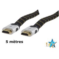 CABLE AUDIO VIDEO Nedis Câble HDMI Plat 5 m HQ avec fiches métalliqu