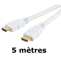 CABLE AUDIO VIDEO Konig Câble HDMI blanc 5mètres