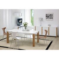 TABLE A MANGER AVEC OU SANS CHAISE - RALLONGE MONTANA Table à manger blanche