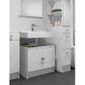  GALET Meuble sous lavabo 60cm blanc 2 portes
