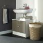  GALET Meuble sous lavabo 60cm blanc/taupe