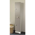 COLONNE DE SALLE DE BAIN GALET Colonne simple 2 portes blanche/taupe