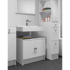  GALET Meuble sous lavabo 60cm blanc 2 portes