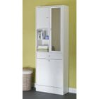  GALET Armoire bac à linge blanc 63x181cm