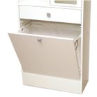 FINITION MEUBLE DE SALLE DE BAIN GALET Armoire bac à linge blanche 3 portes