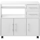  PEPPER Desserte micro-ondes 89x81cm Blanche