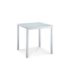TABLE A MANGER AVEC OU SANS CHAISE - RALLONGE LISATable carrée en verre 70x70cm blanche