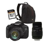 APPAREIL PHOTO NUMERIQUE Reflex CANON EOS 550D+18-55mm+70-300mm+SD+sac