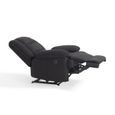 FAUTEUIL  Fauteuil de relaxation Noir en microfibre