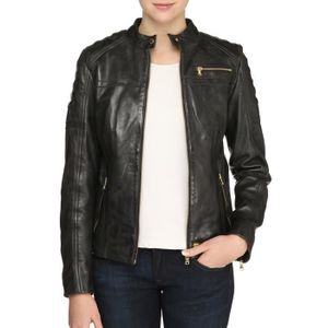 BLOUSON REDSKINS Veste Blouson Switch en Cuir Femme BLOUSON REDSKINS Veste Blouson Switch en Cuir Femme