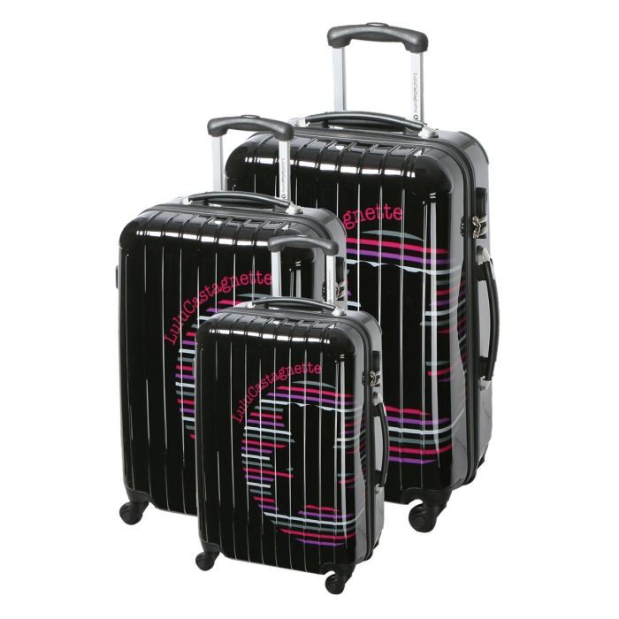 CASTAGNETTE Set de 3 valises AJC Noir Achat / Vente set de valises