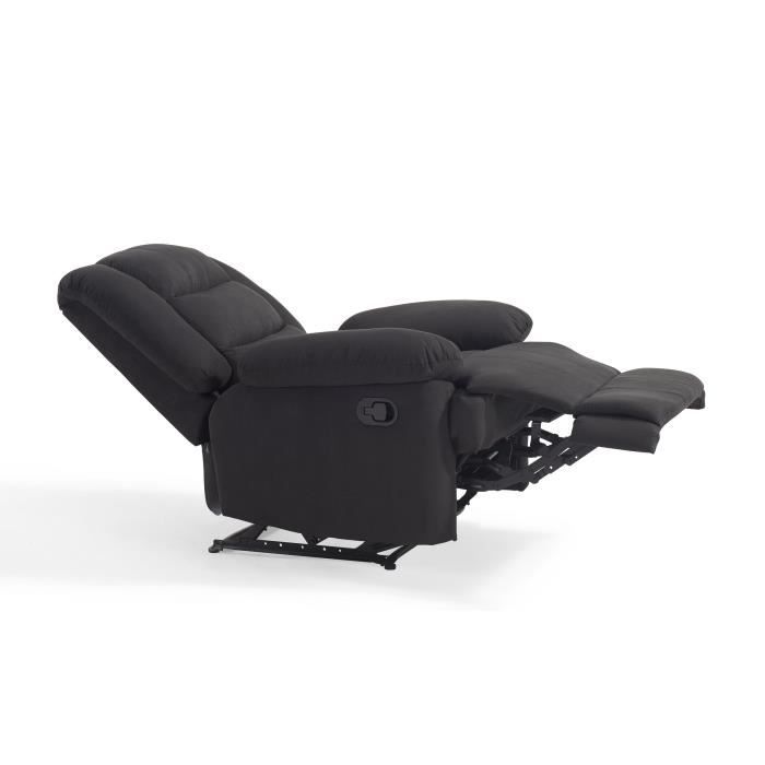 Fauteuil de relaxation en tissu Noir Achat / Vente fauteuil