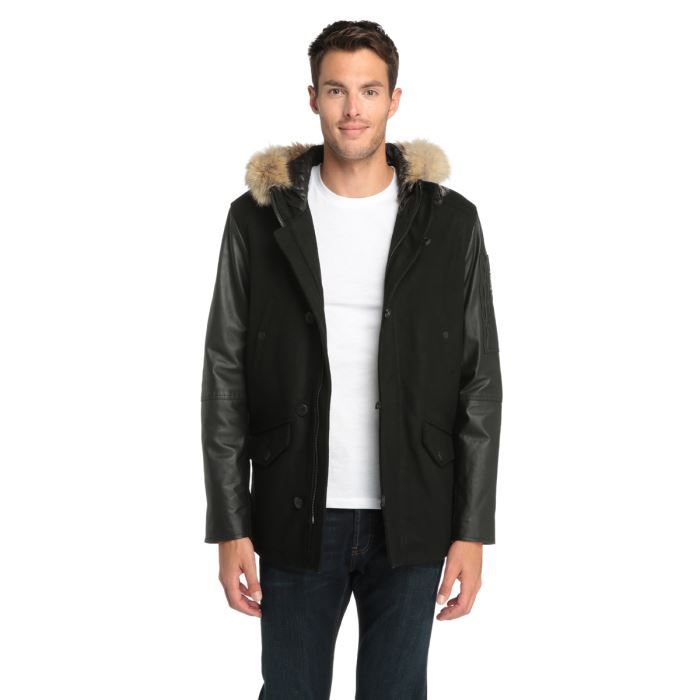 Cuir Homme Noir Achat / Vente manteau caban REDSKINS Mnnteau Homme