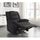 FAUTEUIL  Fauteuil de relaxation Noir en microfibre