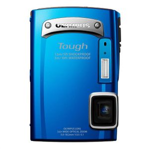 OLYMPUS TG 310 bleu+chargeur solaire+étui+SD