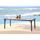 TABLE DE JARDIN Table alu résine tressée et plateau verre 220cm TABLE DE JARDIN Table alu résine tressée et plateau verre 220cm