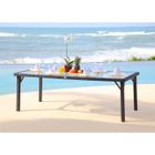  Table alu résine tressée et plateau verre 220cm