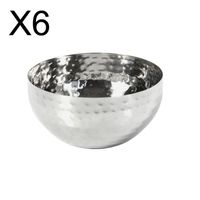 ASSIETTE - SERVICE  Lot de 6 bols martelés Ø 9cm EQUINOX