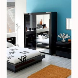 ARMOIRE DE CHAMBRE GALAXY Armoire 2 portes Noire ARMOIRE DE CHAMBRE GALAXY Armoire 2 portes Noire