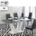 QUEEN Table à manger 6 personnes 150x90 cm - Noir