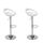 MOON Lot de 2 tabourets de bar réglables Blanc