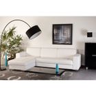 CANAPE - SOFA - BANQUETTE SWIKK Canapé d'Angle Réversible P.U Blanc