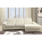  WK67 Canapé cuir buffle angle droit blanc
