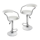  Lot de 2 tabourets de bar 'CHARLY' blancs