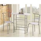 TABLE A MANGER AVEC OU SANS CHAISE - RALLONGE MÜESLI set déjeuner table + 2 chaises blanc