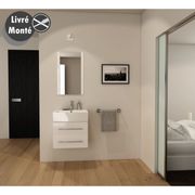 ENSEMBLE MEUBLE SDB  LENA salle de bain  56 cm simple vasque blanche