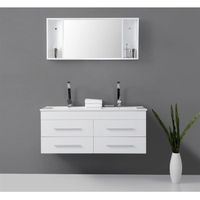 ENSEMBLE MEUBLES DE SALLE DE BAIN  LEA Salle de bain complète Blanc