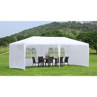 TONNELLE - GLORIETTE - BARNUM - ACCESSOIRE Capbreton Tonnelle 3x6 polyester Blanc