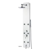 COLONNE DE DOUCHE Colonne de Douche hydromassante CL14 VERRE BLANC COLONNE DE DOUCHE Colonne de Douche hydromassante CL14 VERRE BLANC