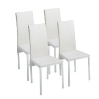 CHAISE ELISA Lot de 4 Chaises de salle à manger en simili CHAISE ELISA Lot de 4 Chaises de salle à manger en simili