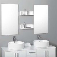 ENSEMBLE MEUBLES DE SALLE DE BAIN  CLEA Kit salle de bain Blanc