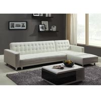 CANAPÉ COCOON Canapé d'angle droit convertible blanc