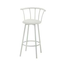 TABOURET Tabouret de bar BISTROT blanc assise pivotante