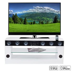 MEUBLES TV SOUNDV8801BLANC MEUBLE HI FI