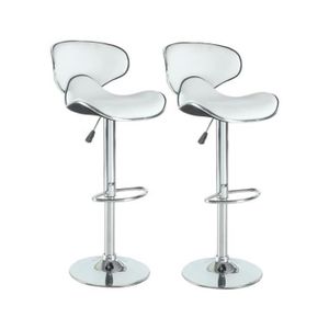 TABOURET Lot de 2 tabourets de bar 'YORK' TABOURET Lot de 2 tabourets de bar 'YORK'