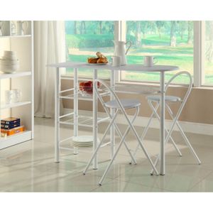 TABLE CUISINE AVEC OU SANS CHAISE SMOOTHIE table + 2 tabourets