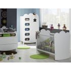 ARMOIRE-BIBLIOTHEQUE-COMMODE K.ROUMANOFF Plan à  langer Linea Blanc