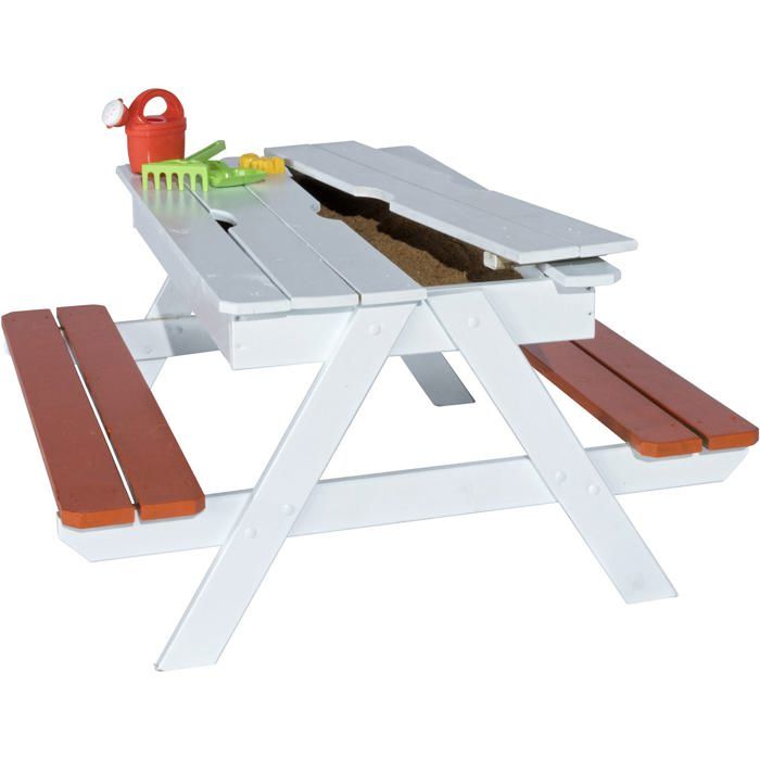 Trigano Table Pic Nic En Bois Enfant Avec Bac Sable Int Gr Achat