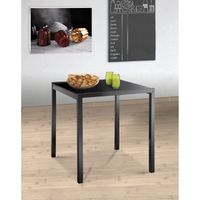 TABLE A MANGER AVEC OU SANS CHAISE - RALLONGE LISATable carrée en verre 70x70cm  noire