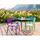 Ensemble table de jardin et 4 chaises en acier pou
