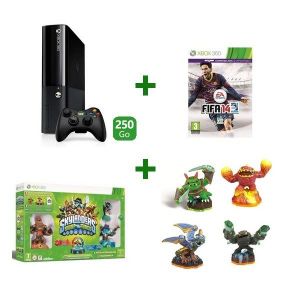 CONSOLE XBOX 360 XBOX 360 250 GO +FIFA14+JEU SKYLANDERS+FIGURINES CONSOLE XBOX 360 XBOX 360 250 GO +FIFA14+JEU SKYLANDERS+FIGURINES