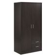 ARMOIRE DE CHAMBRE ESSENTIELLE Armoire café 2 portes / 2 étagères